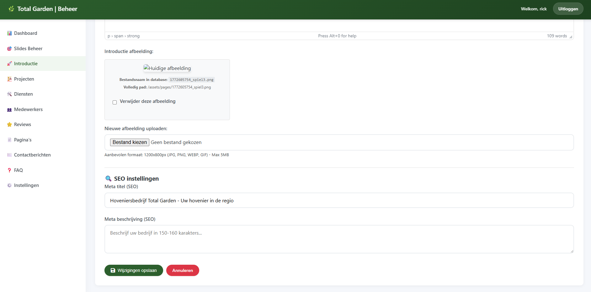 Hoveniers website + CMS - Foto 17